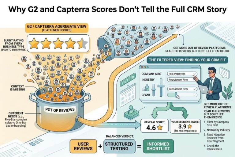 Why G2 and Capterra Scores Don’t Tell the Full CRM Story CRM
